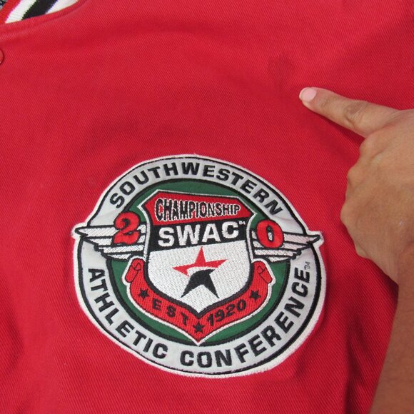 Big Boy Swac Southwestern Athletic Conference Jacket Red Alabama Varsity Men 2XL - Picture 6 of 15